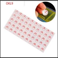 OKL9 400/500pcs หัตถกรรม การจำแนกประเภท Sticky ที่เก็บสีเพชร ป้ายบรรจุภัณฑ์ แยกแยะ แท็กเปล่า สติ๊กเกอร์ตัวเลข