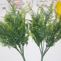 Artificial Green Grass Plastic Green 7 Stems Fake Plants Fake Foliage Leaves Home Decoration Traps  Drains