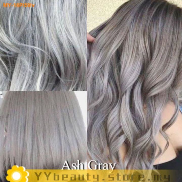 New 🔥ReadyStock🔥Saloon Professional Hair Color Dye Cream 100ml /ash grey/violet/blue  | Lazada
