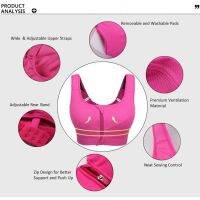 LOCAL READY STOCK Super Stretchable Comfy Push Up Zip Anti Drop Sport Gym Yoga Fitness Zipper Adjustable Sport B0001