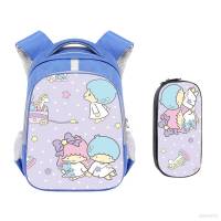 Sanrio LittleTwinStars pencil case Backpack for Women Men Student Large Capacity Breathable Print Multipurpose Bags