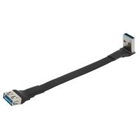 USB 3.0 Cable Flat USB Extension Cable Male To Female Data Cable Right Angle 90 Degree USB3.0 Extender Cord