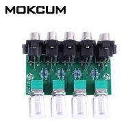 Mini Stereo 4-Channel Amplifier Module AMP Selector Lossless Audio Signal Mixer Stereo Splitter 4-Input Adjustable Volume