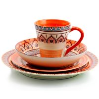 Zen Rust Mozaik 16 Piece Dinnerware Set Dinnerware Sets, Dinner Plates, Plates And Bowls Sets Round Plate