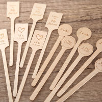 100Pcs ไม้กวนแบบกำหนดเองสำหรับค็อกเทลงานแต่งงาน,Monogram Drink Stirrers,Cheers To Swizzle Sticks ค็อกเทล Stirrers เจ้าสาว