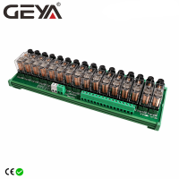 ERTU ใหม่ GEYA NGG2R โมดูลรีเลย์16ช่องพร้อม12VDC ป้องกันฟิวส์24VDC ถ่ายทอด1NO ขายดี1NC