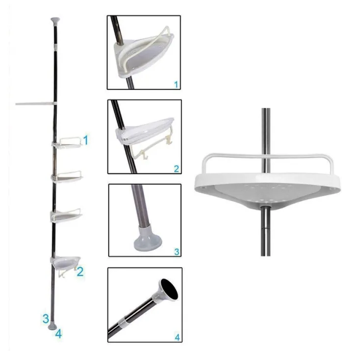 D&D 4Layer Aidesen Bathroom Multi Corner Shelf Lazada PH