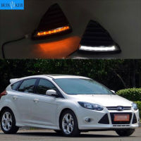 For Ford Focus 3 MK3 2012 2013 2014 DRL Daytime Running Lights 12V LED Daylight Fog lamp waterproof with dimming style Relay