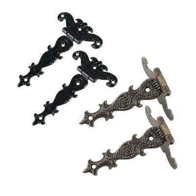 2Pcs 113x69mm Antique Bronze/Black Hinge for Windows Cabinet Cupboard Wardrobe Doors Wooden Boxes Jewelry Case Chest