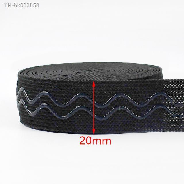 2-5-10m-20-25-30-40mm-non-slip-elastic-band-wave-silicone-rubber-bands-webbing-diy-clothes-belt-spring-ribbon-tape-sew-accessory