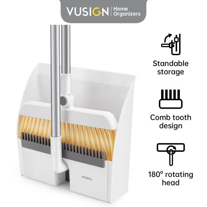 Vusign by Deli Household Folding Broom Set Bedroom Cleaning Broom Tool