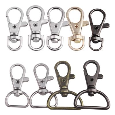 6 ชิ้น/แพ็คโลหะ Carabiner คลิปหมุน Trigger สุนัข BUCKLE พวงกุญแจ KeyHooks แหวนยึด DIY CRAFT Lobster Clasp กระเป๋าอุปกรณ์เสริม-JieLOE