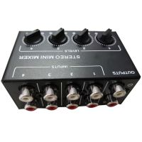 4X Cx400 Mini Stereo Rca 4-Channel Passive Mixer Small Mixer Mixer Stereo Dispenser for Live and Studio