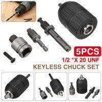 5ชิ้นชุดเชย Keyless กับ1/2 "2-13Mm SDS Plus หัวแปลงหกเหลี่ยมอะแดปเตอร์