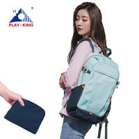 Playking กระเป๋าเป้สะพายหลังโรงเรียนพับได้เดินป่าท่องเที่ยวกีฬากลางแจ้งน้ำหนักเบาพับกระเป๋าลำลองแล็ปท็อปชายหญิงกระเป๋าเป้สะพายหลัง