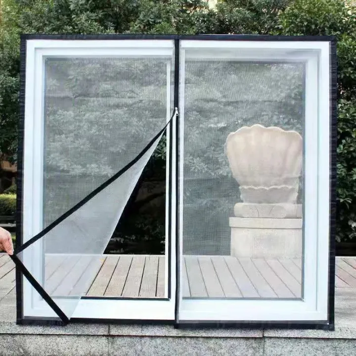 Zipper Mosquito Net, Window Mosquito Net Velcro Antimosquito Netting Custom Antimosquito