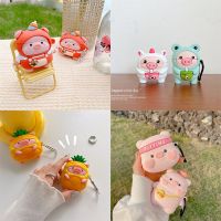 [SOSO 3C accessories] น่ารักการ์ตูน3D หมูชุดหูฟังกรณีสำหรับ Apple Airpods 3rd Gen ซิลิโคนไร้สายหูฟังสำหรับ1 2 3ปก