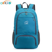 OKKID women light folding backpack waterproof sport backpack big outdoor back pack bag men outdoor travel backpack easy storage