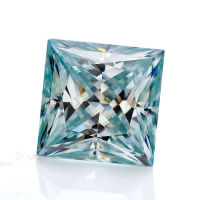 TOP 0.5-6CT Blue Color Brilliant Princess Loose Moissanite VVS1 High Quality Lab Created Diamond GRA China Wholesale Factory RTS