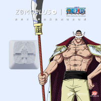 ZOMO ที่กำหนดเอง Whitebeard Keycaps อะนิเมะ Four Emperors Edward Newgate ส่วนบุคคลอลูมิเนียมอัลลอยด์คีย์บอร์ดสำหรับคีย์บอร์ด Cherry/Razer ฯลฯ