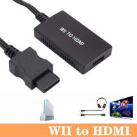 RANUN คอนเนคเตอร์จอภาพ HDTV HD HDMI เต็มรูปแบบสำหรับ PC,อะแดปเตอร์ WII2เป็น HDMI Wii ไปยัง HDMI-รองรับอะแดปเตอร์สำหรับพีซีจอภาพ HDTV จอแสดงผล WII ตัวแปลง HDMI ขั้วต่อเสียงวิดีโอ Wii2ไปยังหัวแปลงสัญญาณ HDMI Wii 2 Converter