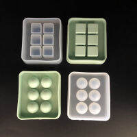 Green transparent round square ice cube 16mm epoxy resin non-porous silicone mold for pendant earring pendant making tool