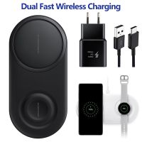 【 HOT】 Fast Wireless Charger 2.0 Duo สำหรับ Samsung Galaxy S10 S10 S20 Galaxy เกียร์ S2 S3 P30 Pro iPhone 13