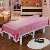 【cw】 Thickened Warm Crystal Velvet Beauty Sheet Bedspread For Salon Massage SPA Perforated/Nohole