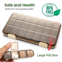 Weekly Pilll Box Large Capacity Medicine Dispenser 7 Day Tablet Organizer Storage Box Compartment Pill Case Container Pastillero
