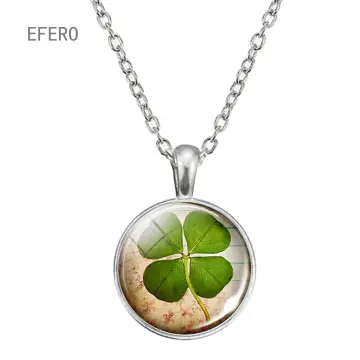 Four Leaf Clover Necklace - Heart Pendant – Sutra Wear