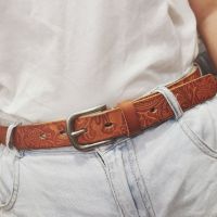 --npd230726❀✸ Ms handmade leather belt head layer cowhide leisure cowboy belts female fashion restoring ancient ways joker pin buckle belt