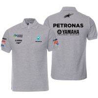 เสื้อยืดผู้ชาย MoToGP โรงงานทีมเสื้อผ้าสำหรับปั่นจักรยานชุดแข่งยามาฮ่าแขนสั้นเสื้อยืดเสื้อโปโลรถจักรยานยนต์ครึ่ง Sl