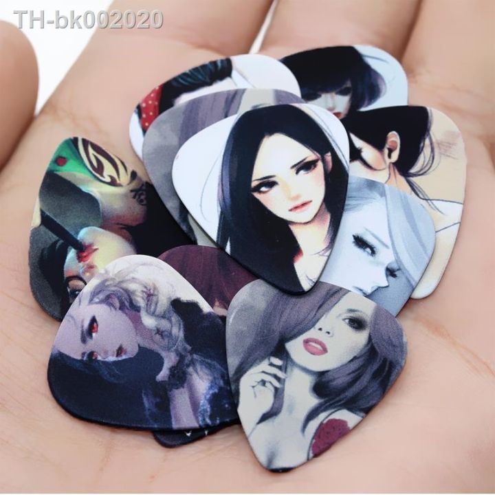 soach-10pcs-lot-1-0mm-thickness-sketch-anime-girl-korea-music-guitar-picks-pick