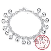 【CW】 LEKANI Brand Jewelry Woman  39;s 925 Sterling Rolo Hand Chain Small Bangle for