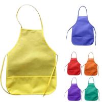 OKDEALS Unisex Non-Woven Fabric For Cooking Waterproof Children Aprons Kitchen Bib Kids Painting Apron Arts Crafts