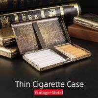 โลหะบาง Cigarett กรณีย้อนยุค20ชิ้น Cigaret กล่องเก็บแบบพกพาแฟชั่นกันน้ำ Smoke1กล่อง