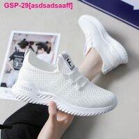 Asdsadsaaff Sapatilhas De Renda Respirvel พารามัลเฮอร์ Sapatos Malha Branca Casuais Rasos