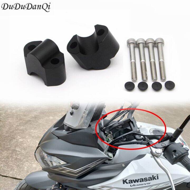 Motorcycle Handlebar Riser Handle Bar Raiser Clamp Backs For Kawasaki