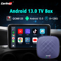 Carlinkit Ultra 8 + 128G Android 12กล่องทีวี Iptv Netflix YouTube QCM 665ไร้สาย CarPlay Android Auto สำหรับ Audi Kia Hyundai 4G LTE รับประกัน