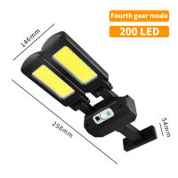 200COB Solar Lights Outdoor 800 Lumens Remote Control 4 Modes Waterproof PIR Motion Sensor Solar Wall Lamps For Garden Lighting