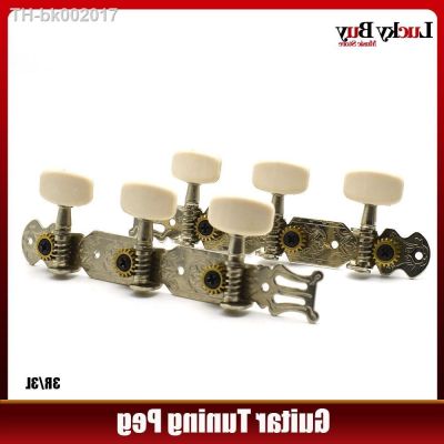 卐▪ 1Pcs 3L/3R Guitar Tuning Keys Tuners Machine Head 6 String Gold Plated Single Hole Tuning Pegs for Classical Acoustic Guitar