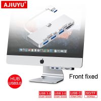 □☄♘ AJIUYU USB 3.0 Hub For iMac 21.5 27 PRO Dock 3 port adapter splitter with TF/SD Card Reader Slim Unibody computer Aluminum alloy