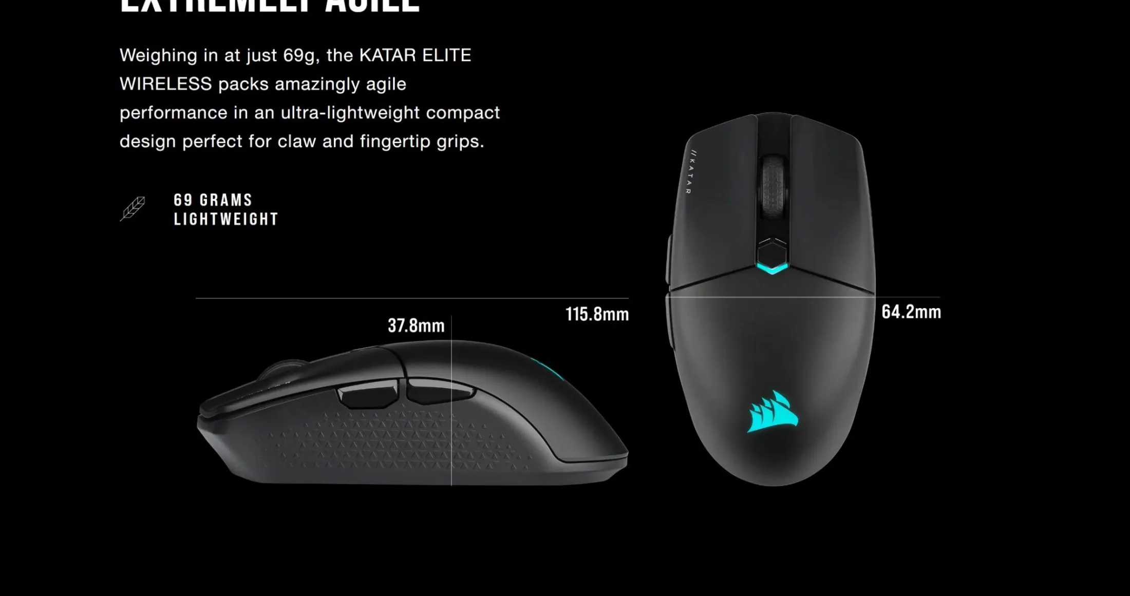 CORSAIR Katar Elite iCUE RGB Wireless Optical Gaming Mouse with 26000 ...