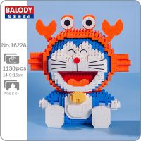 Balody 16228 Zodiac Anime Doraemon Cancer Cat Robot Animal Pet Model Mini Diamond Blocks Bricks Building Toy for Children no Box
