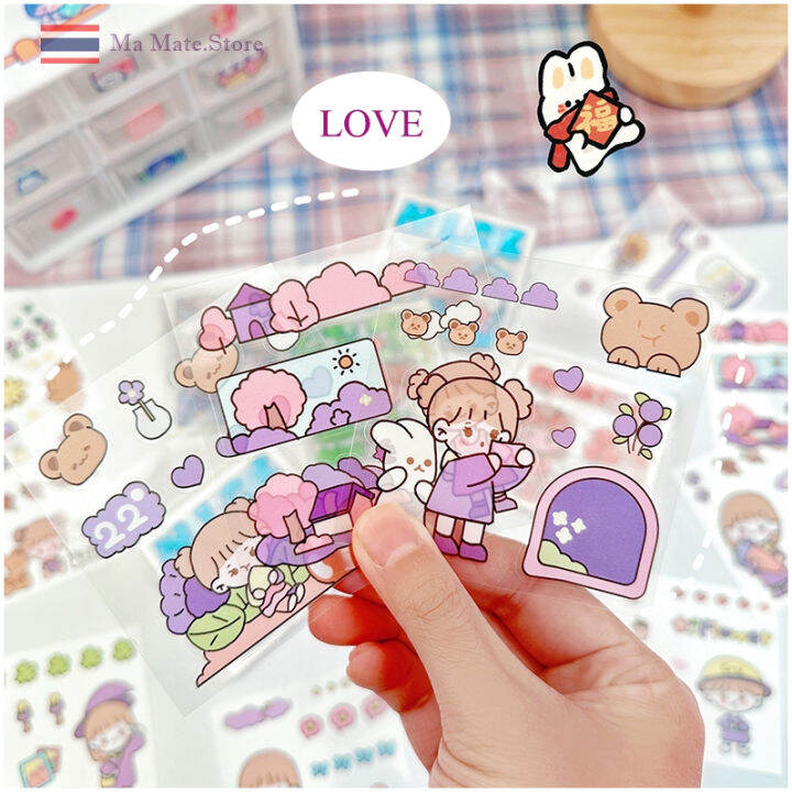 สติ๊กเกอร์การ์ตูนstickerpvc-สติ๊กเกอร์ลายน่ารัก-ติดโน๊ตบุ๊ค-ไอแพด-กันน้ำได้-20แผ่น-sticker-003