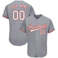 2023 New Men/Youth Custom New Button Design Print Player Name Number Baseball Jersey Fashion Outdoor Competition Training Sports Shirts