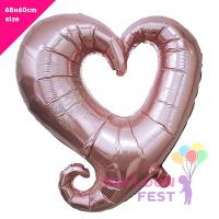 Balloon Fest ลูกโป่งหัวใจ มีหาง ขนาดใหญ่ 68x60 ซม. ลูกโป่งวาเลนไทน์ Valentine