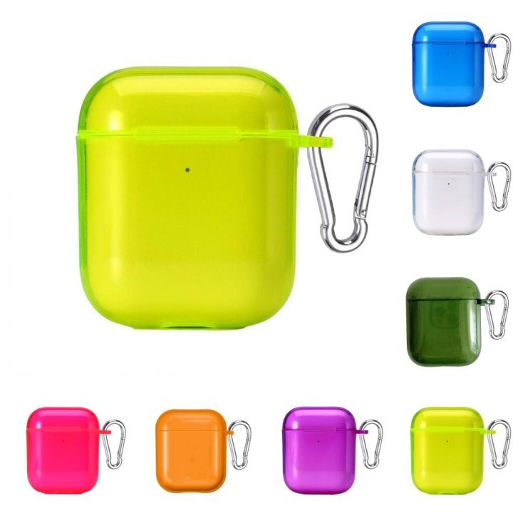 candy-color-earphone-cover-for-apple-airpods-pro-2nd-3-air-pods-2-or-1-transparent-soft-tpu-cases-crystal-with-keychain-headphones-accessories