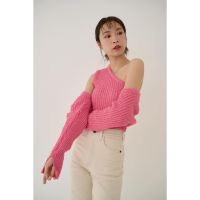 frieda nbfashionstore - knitted one shoulder set เสื้อเซ็ทสีสันสดใส สุดปัง