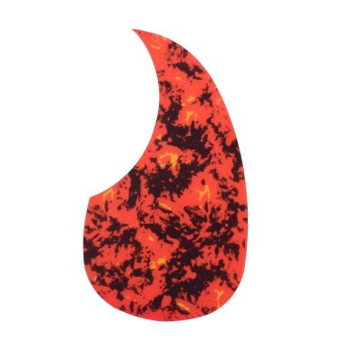 10pcs 40" 41" 42" Acoustic Guitar Pickguard Pick Guard Size R64mm Red Flame Color - Alice A025I